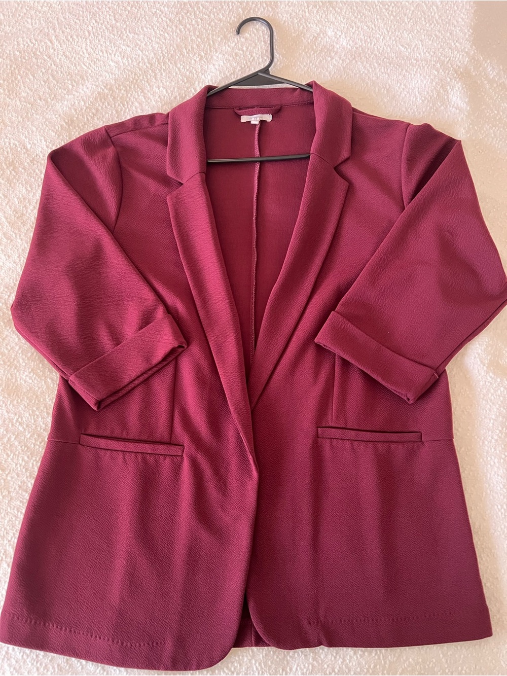 Maurices Wine Open-Front Blazer Jacket
